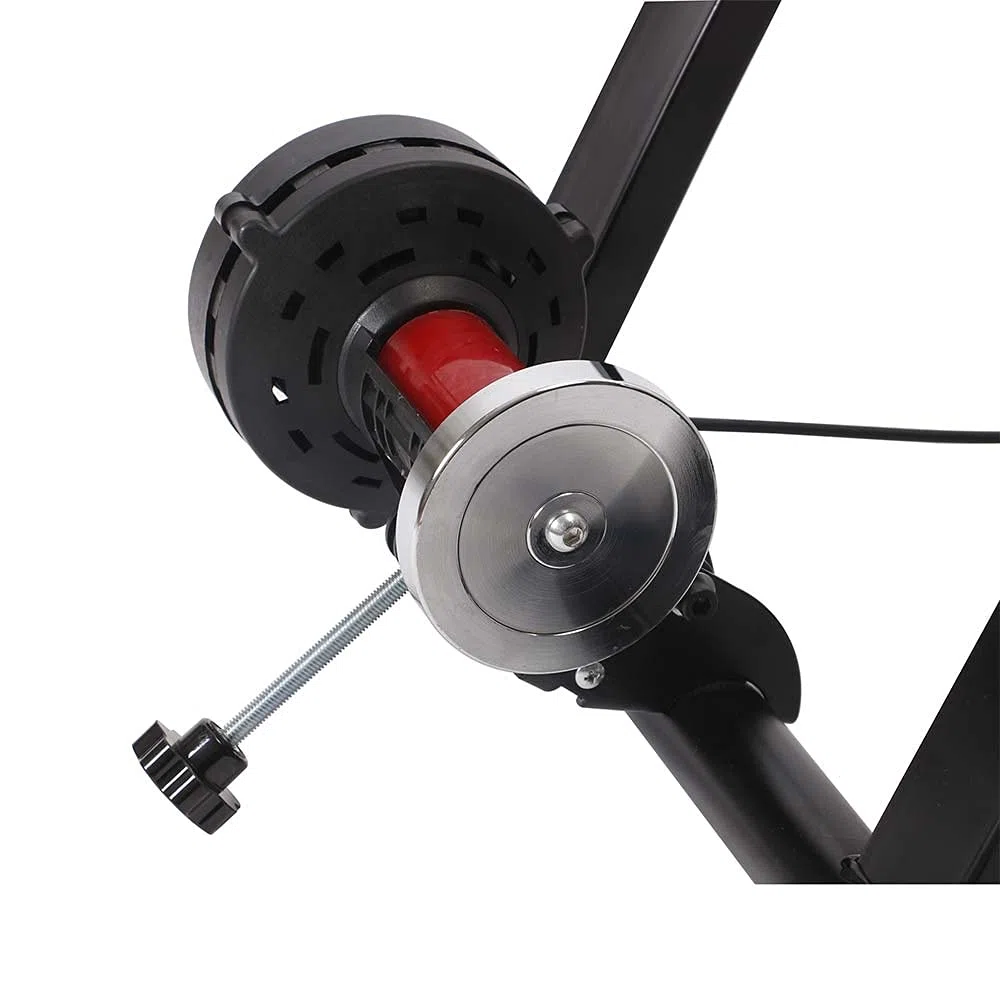 Bakaji Bike Trainer Biciletta Indoor Supporto Rullo Magnetico 6 Livelli di Resistenza Allenamento Cardio Fitness Bici Mountain Bike da Interno in Acciaio Piedini Regolabili Struttura Pieghevole