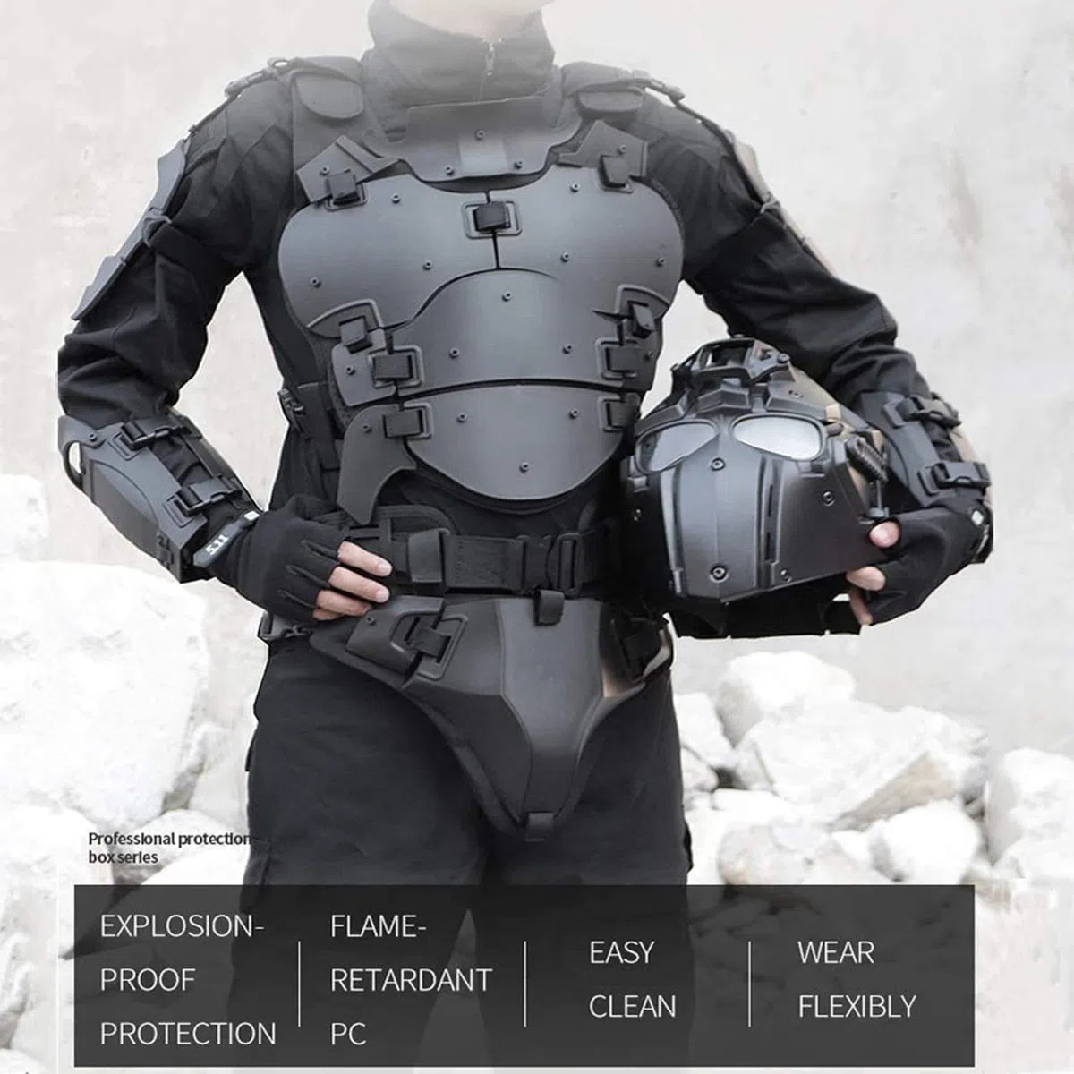 Zhongren Set di gilet tattico tattico tattico militare regolabile, protezione per il petto per paintball, attrezzatura da combattimento CS modulare per cosplay e allenamento sul campo