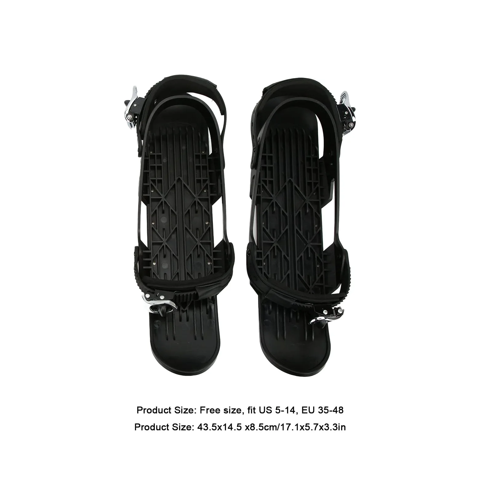 Focket Mini Pattini da Sci Corti Regolabili per Scarpe Invernali - Skiboard per Sport Invernali all'Aperto