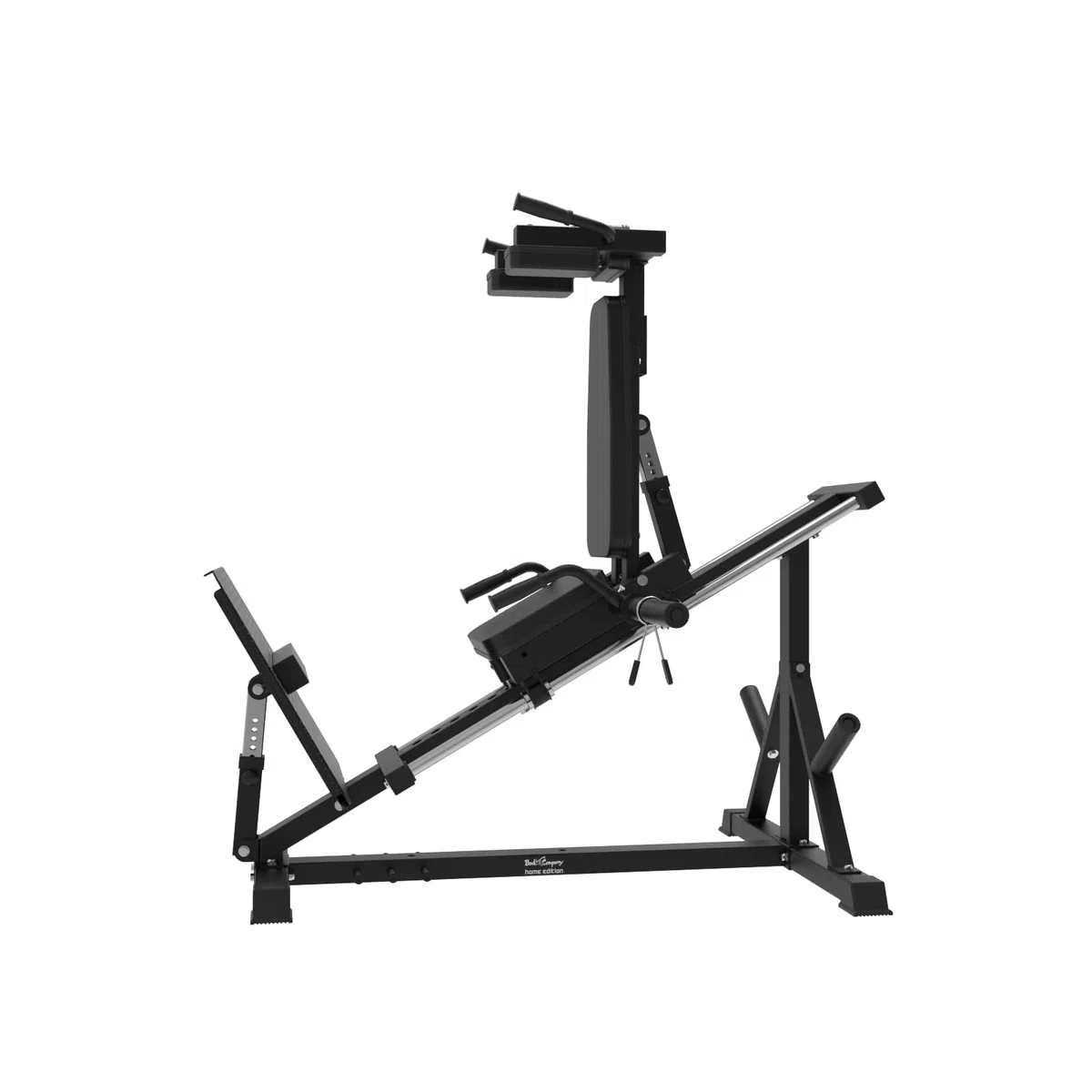 Bad Company Pressa per gambe & Hackenschmidt Macchina con blocco di sollevamento polpacci I Stazione di potenza per Homegym compatibile con dischi da 30 mm e/o 50 mm I BCA-149/B