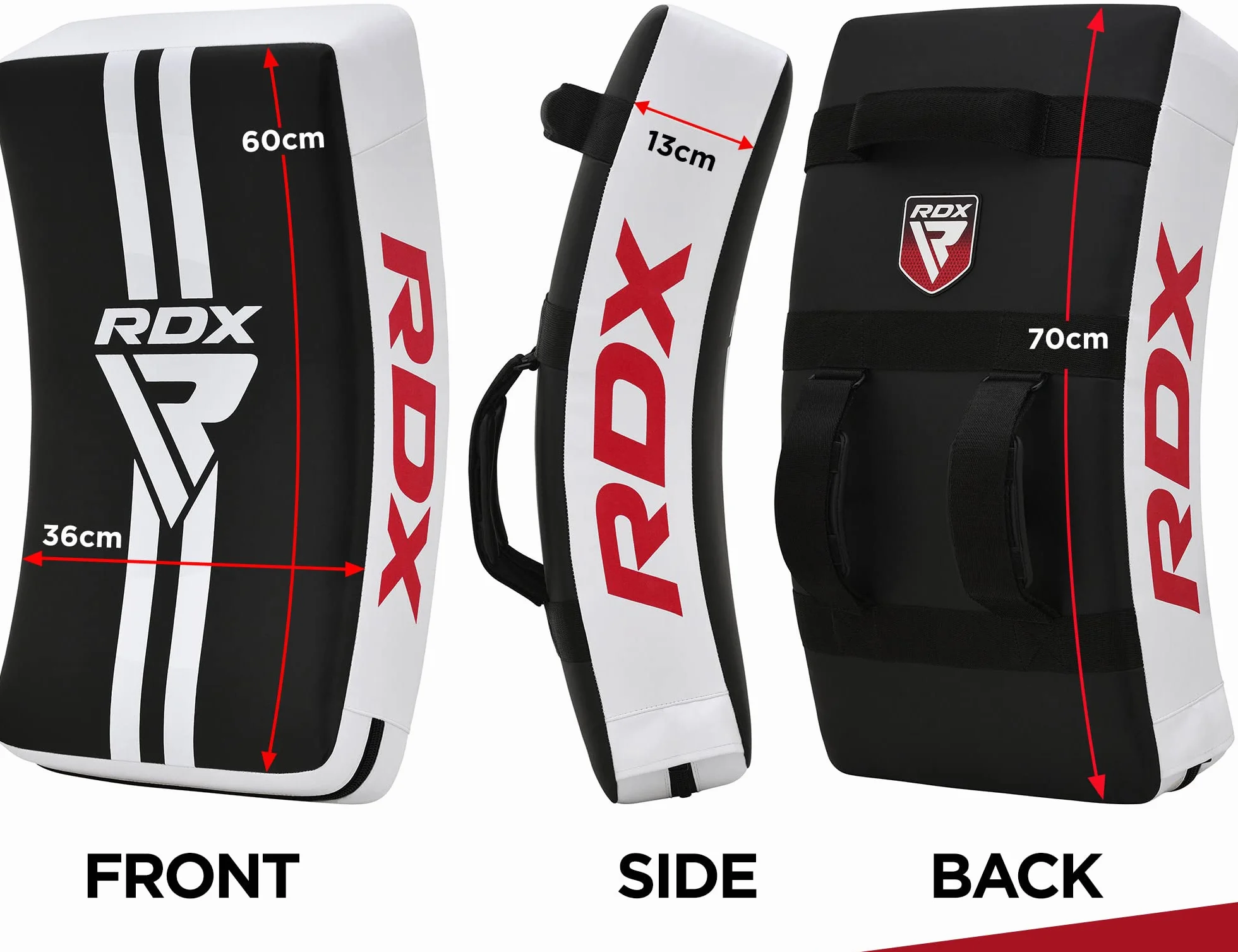 RDX Colpitori in MMA Curvo Scudo per Sciopero Boxe Maya Hide Arti Marziali Boxe Kick Pad Thai Pao Allenamento Target Pads per Karate, Kick Shield, Taekwondo (è Venduto Come Singolo Elemento)