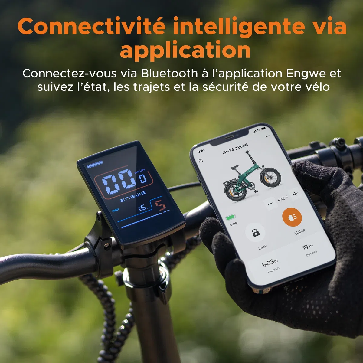 ENGWE Bicicletta Elettrica Pieghevole, Batteria Da 48 V 13,5Ah Con Autonomia Fino A 120km, Sensore Di Coppia Con Freni Idraulici E App Per Ogni Tipo Di Terreno, EP-2 3.0 BOOST
