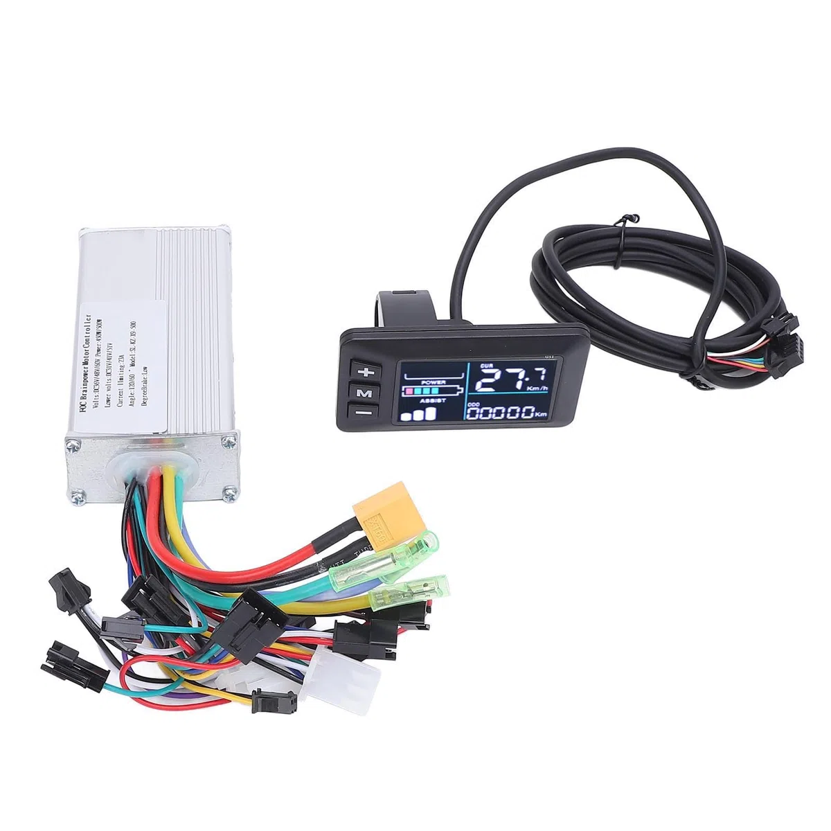BuyWeek Kit Controller Brushless Bici Elettrica, Controller Motore Brushless 36V 48V 60V 450W 500W Centralina Bici Elettrica a Onda Sinusoidale con LCD G51