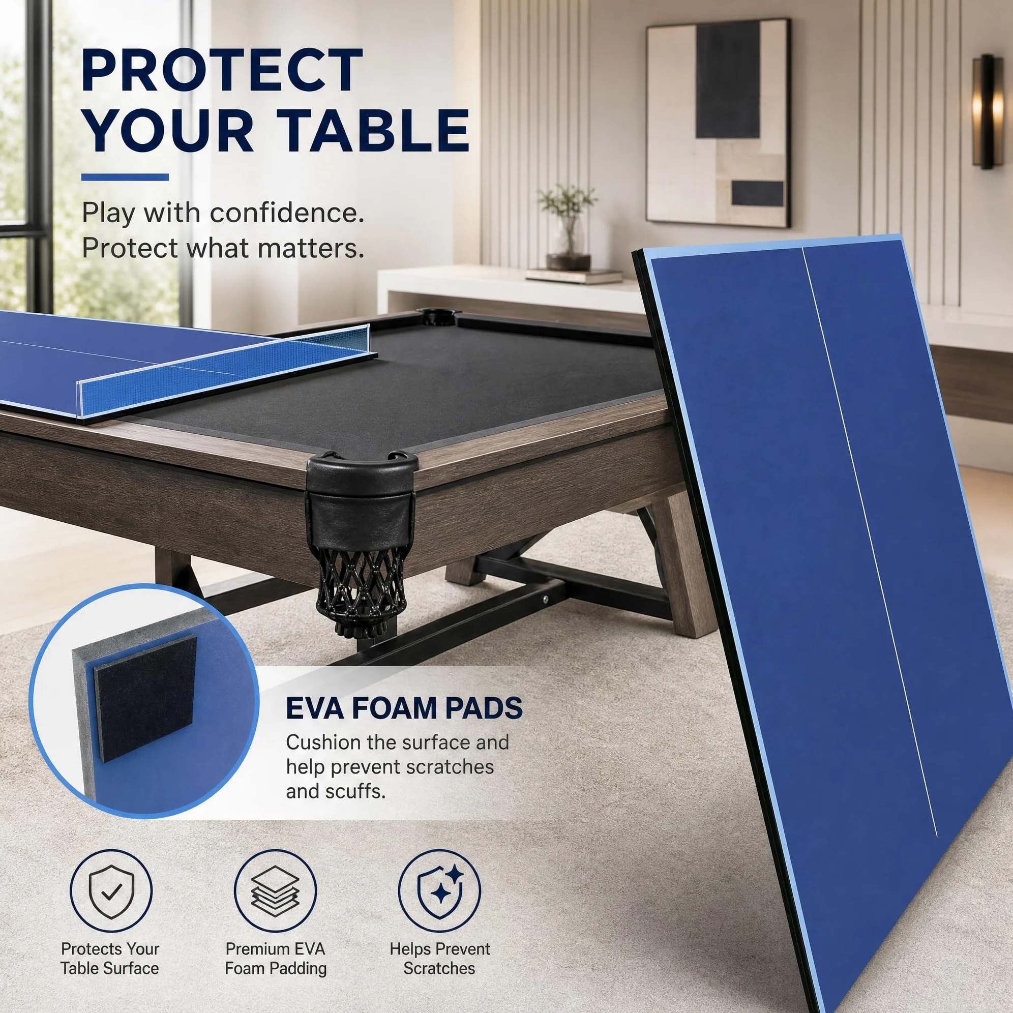 Tavolo da ping pong pieghevole, salvaspazio, resistente alle intemperie, mini tavolo da ping pong pieghevole per esterni e interni, piccolo con supporto