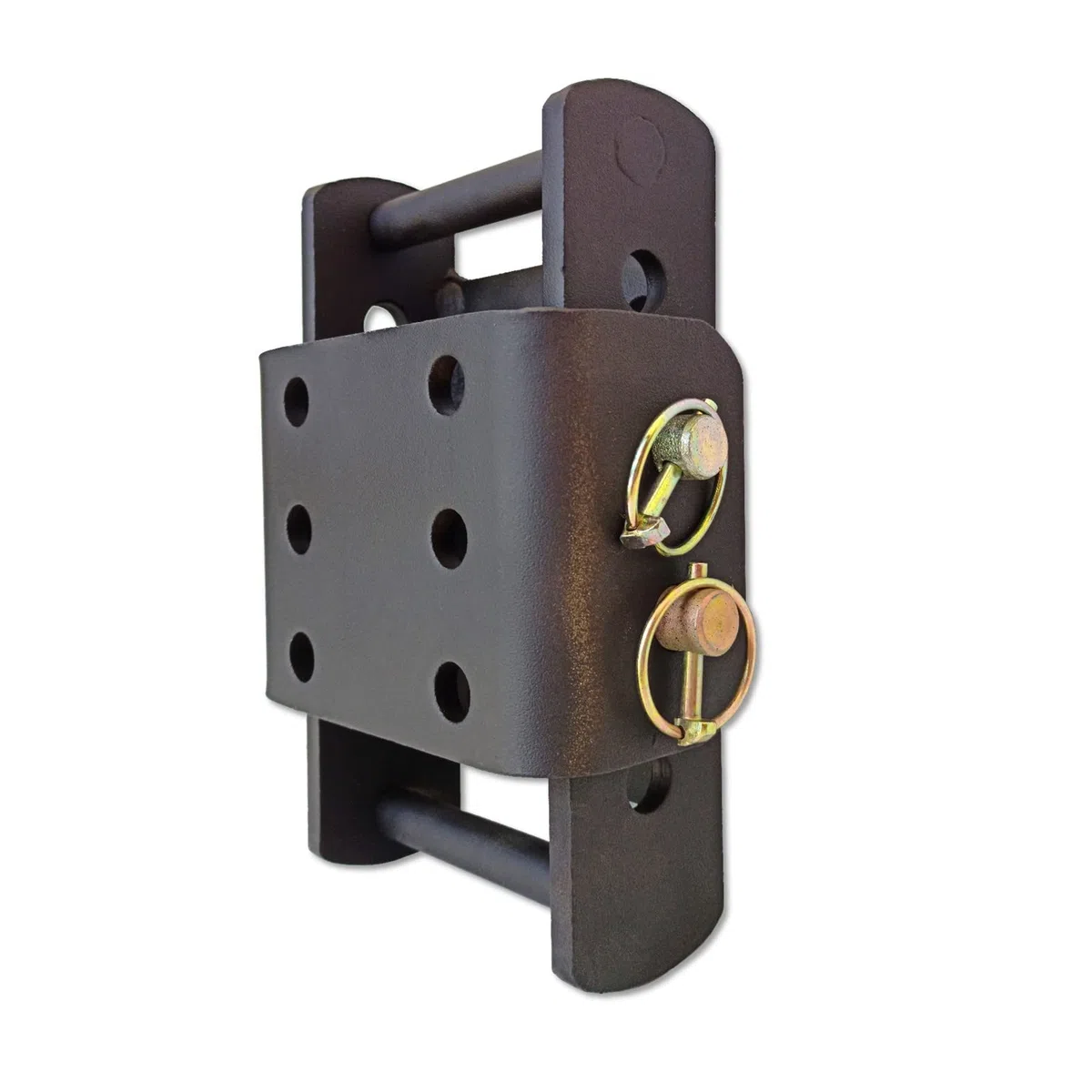 XIMPLIO Gancio universale regolabile in altezza – Regolazione dell'altezza della sfera con sistema di cambio AHK-Bock (per 2 fori 90 mm AHK, nero, 3 x 45 mm)