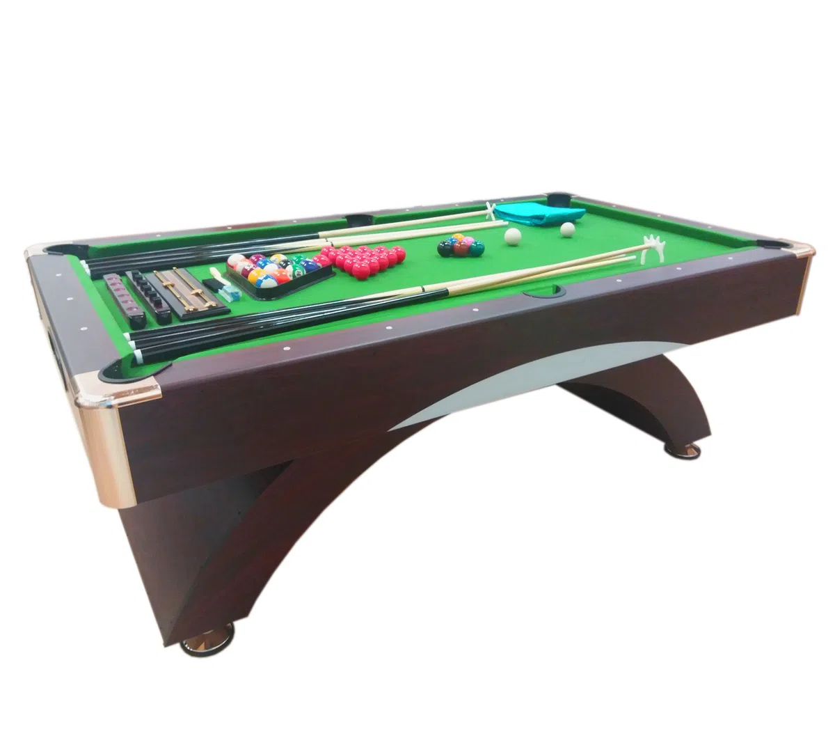 Simba Srl Tavolo da Biliardo Carambola Misura 220 x 110 cm - Leonida Snooker Verde 8 ft 8 Piedi - Accessori Carambola