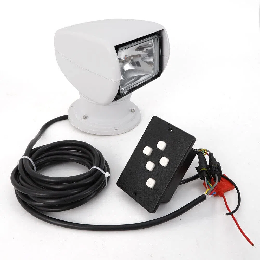 Faro di ricerca per barca, telecomando marino, xeno, radiocomandabile, con base magnetica, luce di ricerca, resistente alle intemperie, girevole a 360 gradi, per auto, fuoristrada, caccia,
