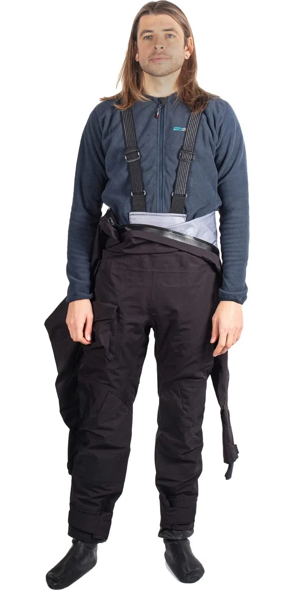 Gul Dartmouth Eclip - Tuta asciutta da uomo con zip e sotto pile, colore nero, 3 strati, impermeabile, resistente agli spruzzi