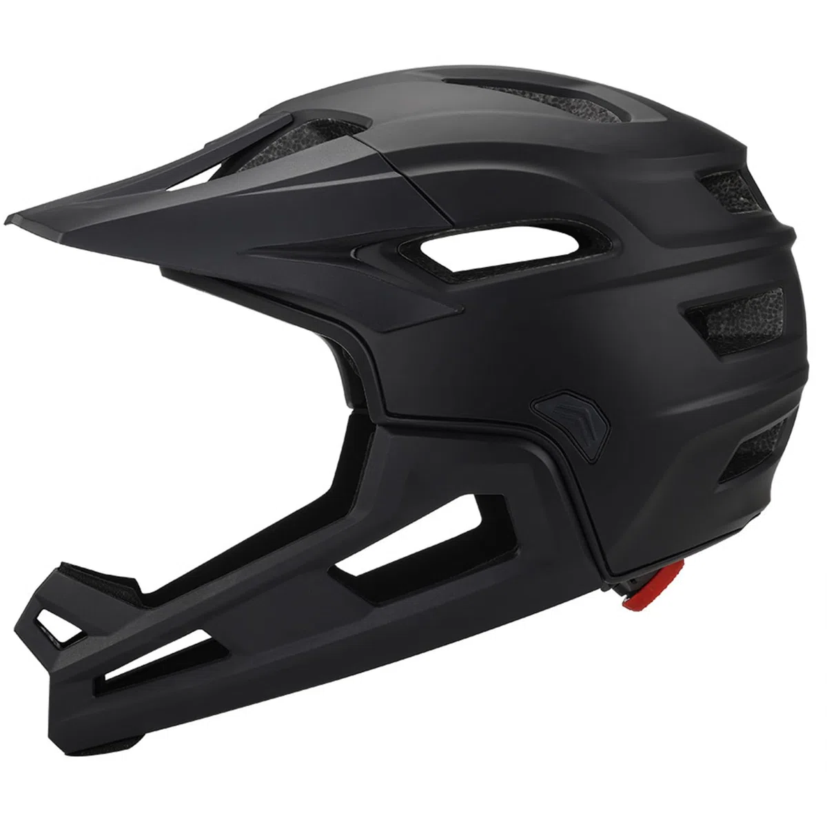 Casco da bici per adulti, casco integrale con mentoniera, mountain bike nera per adulti, ciclismo per uomini e donne