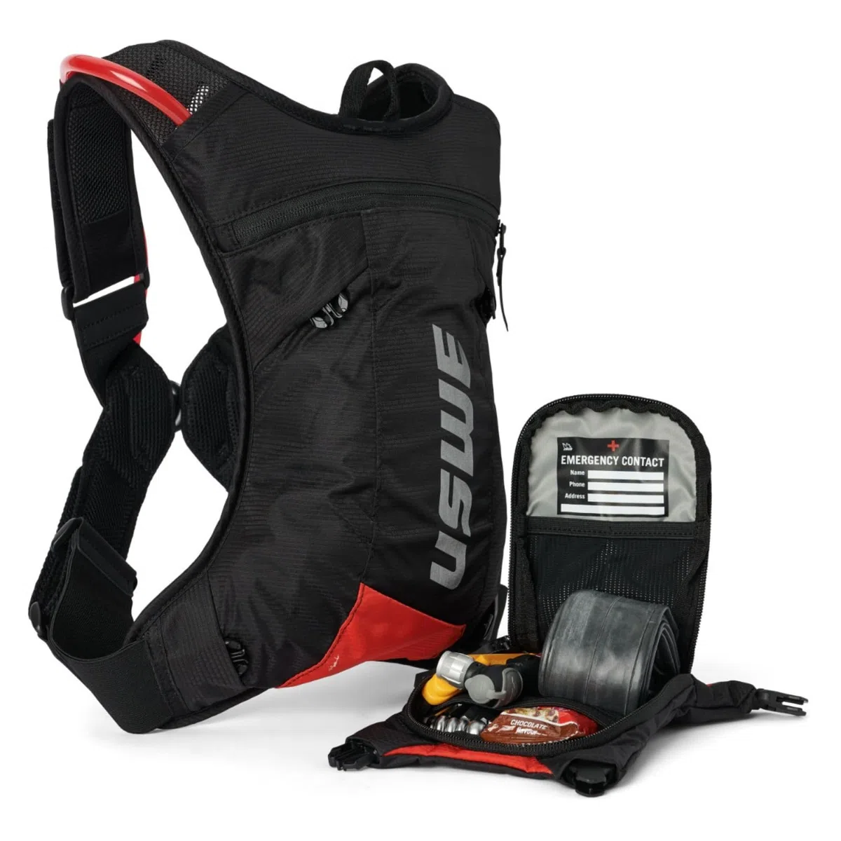 USWE MTB Hydro - Zaino idrico per ciclismo, mountain bike, E-MTB e Gravel, zaino con sacca d'acqua