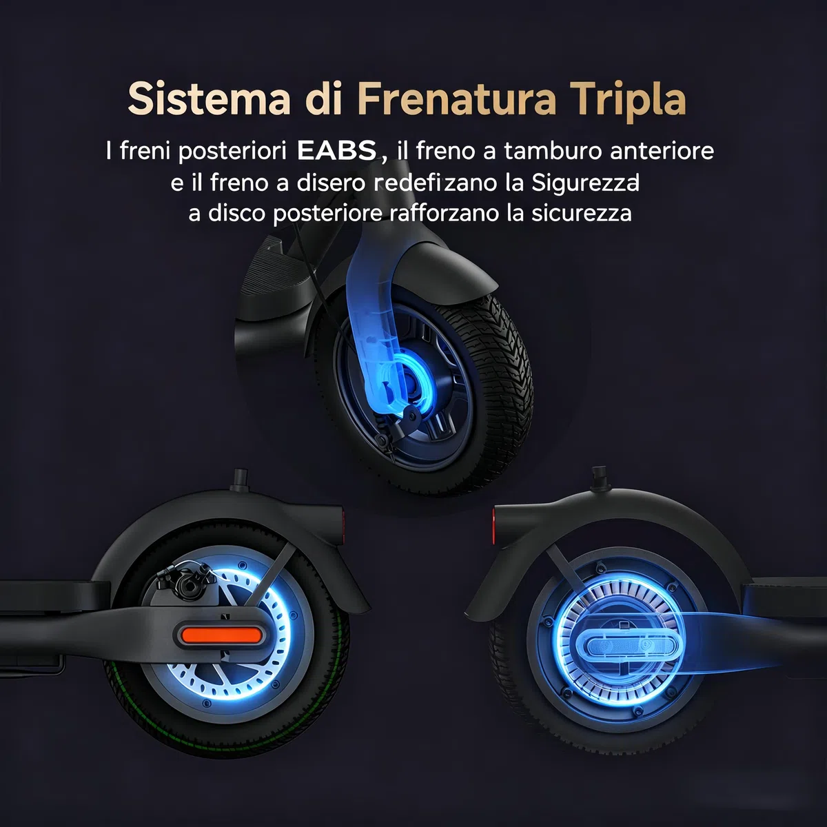 NAVEE N65i Monopattino Elettrico, Autonomia 65km, 3 Modalità di Guida, Pneumatici Tubeless 10,5", Pieghevole, IPX5, 24% Pendenza