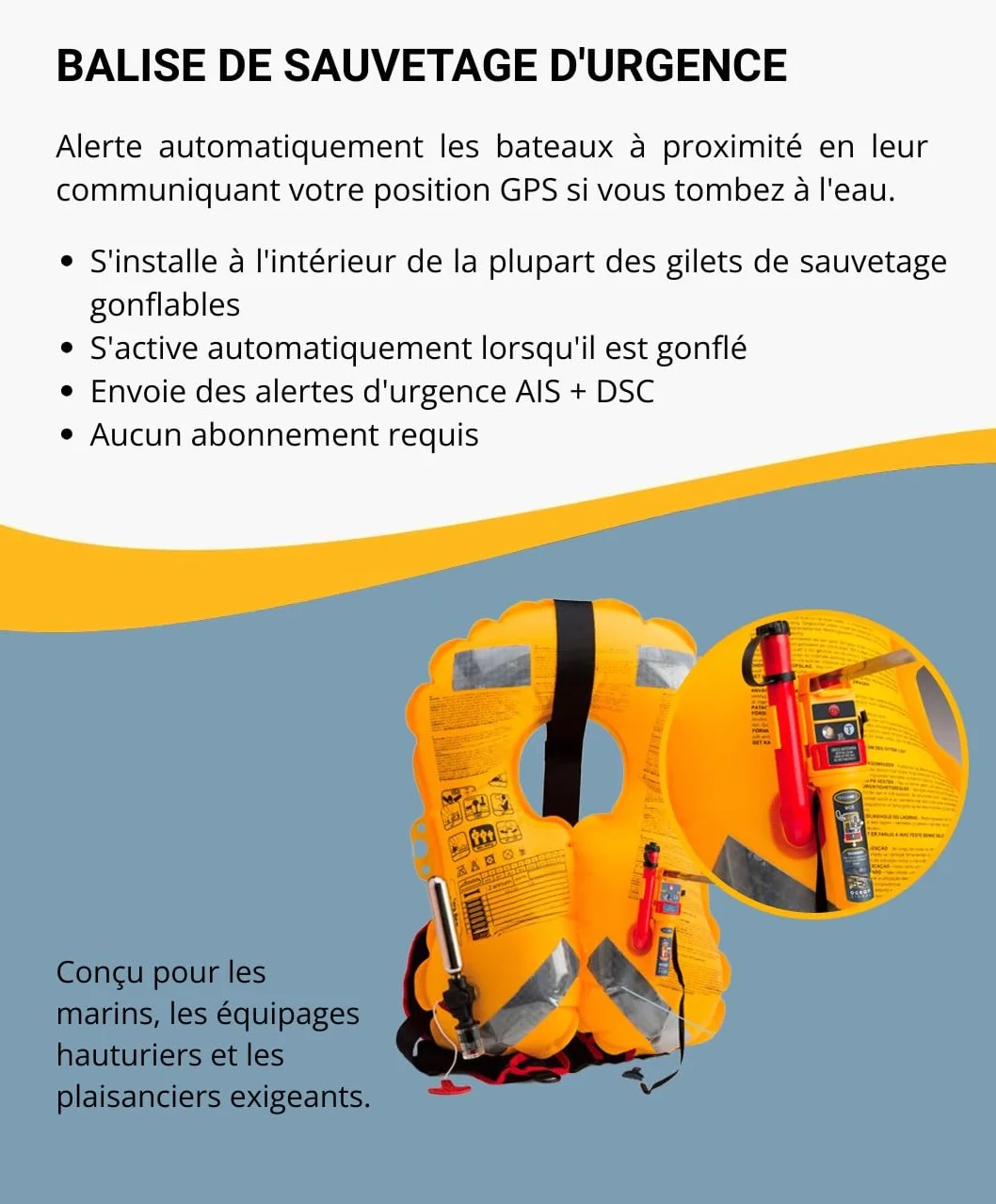Ocean Signal RescueMe MOB2 - Radiofaro di Soccorso Personale AIS - Classe M