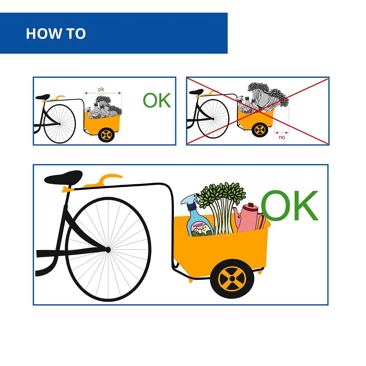 b bellelli Eco Trailer - Rimorchio per Biciclette e Carrello Manuale
