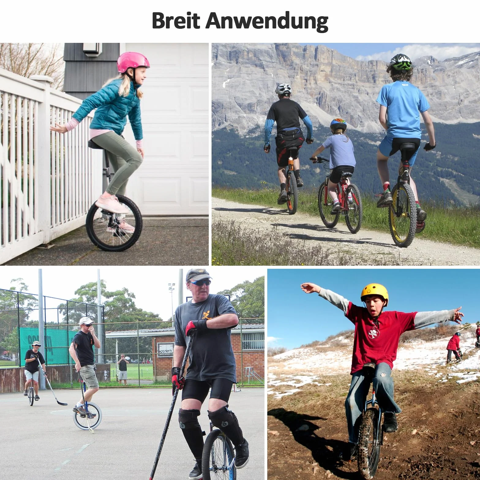 uyoyous Monociclo 16 pollici Unicycle per adulti bambini principianti e professionisti unisex nero