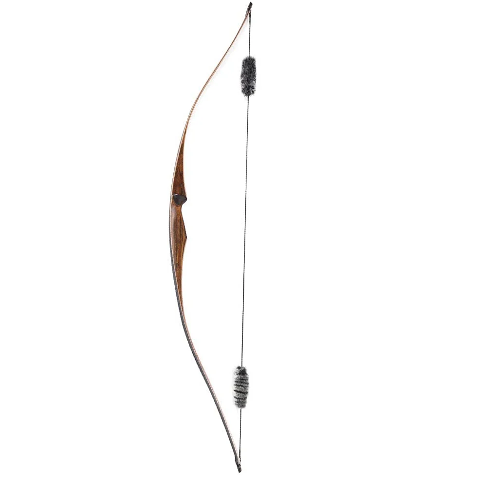Huntingdoor Tiro con L'Arco 54 '' Arco Lungo da Caccia Ricurvo Arco e Freccia Arco Tradizionale da Caccia in Legno 20 25 30 35 LBS con silenziatore a Sfere Lontra (25lbs)