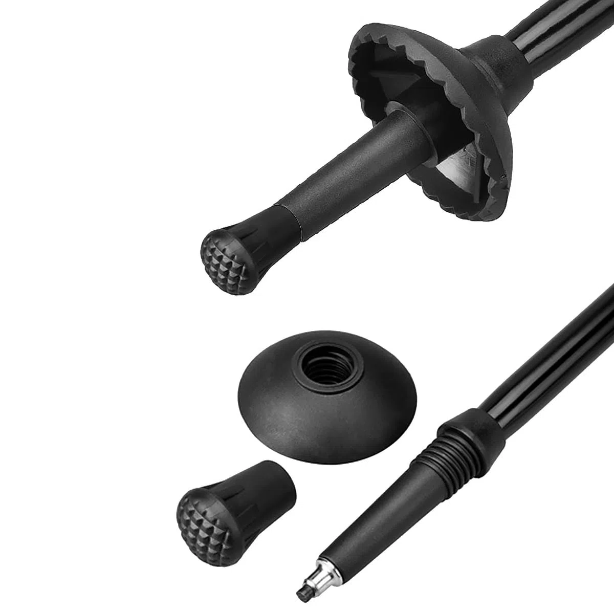 MidGard Bastoncini da trekking telescopici antiurto in lega di alluminio con manico in sughero e smorzamento regolabili in lunghezza 65-135 cm
