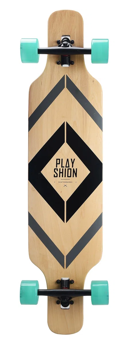 Playshion 39" Longboard, Drop-Through Freestyle Skateboard Cruiser