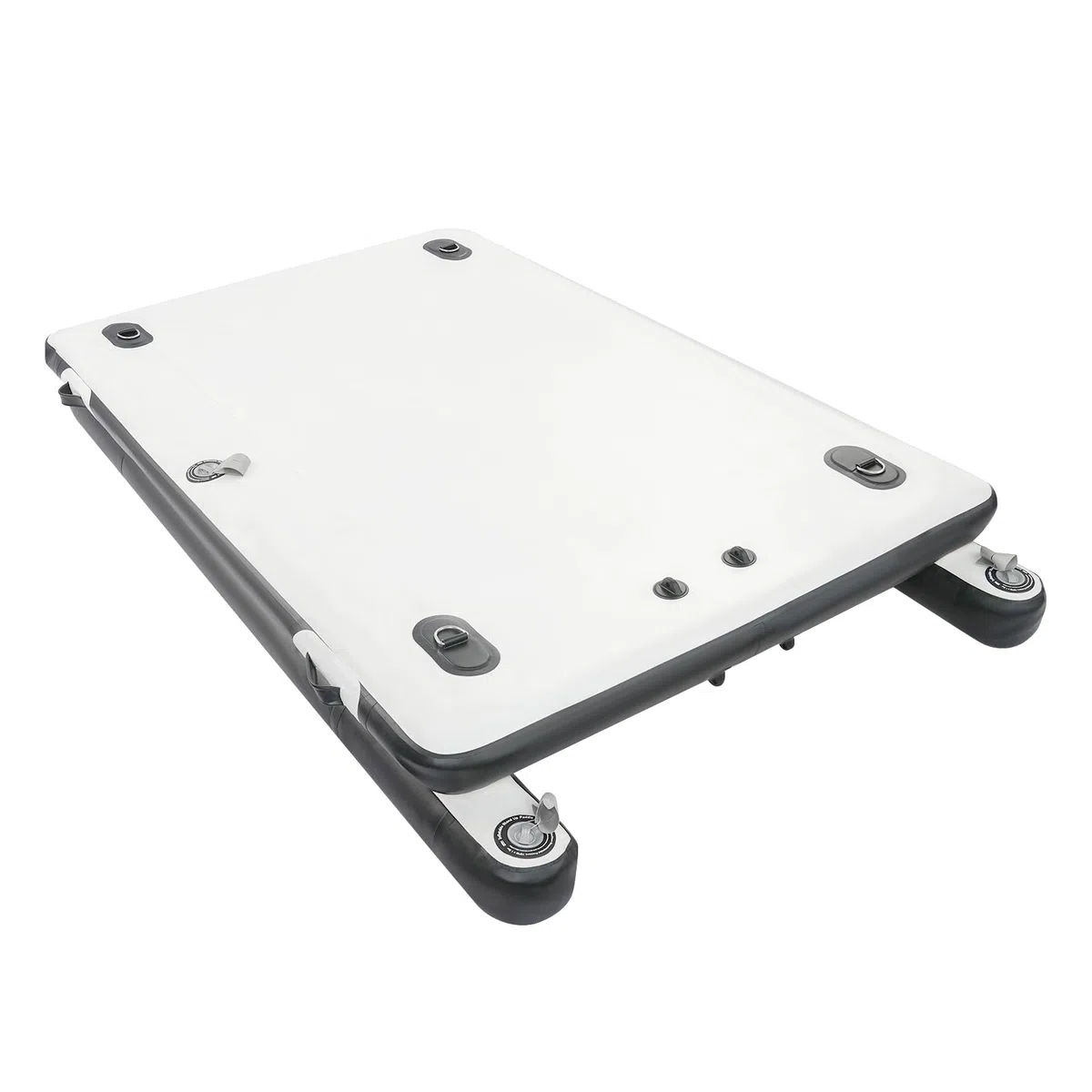 Piattaforma da bagno gonfiabile, 250 x 160 x 15 cm, barca da pesca pneumatica portatile, pontile da pesca, piattaforma galleggiante per motore fuoribordo come piattaforma da bagno e sport acquatici