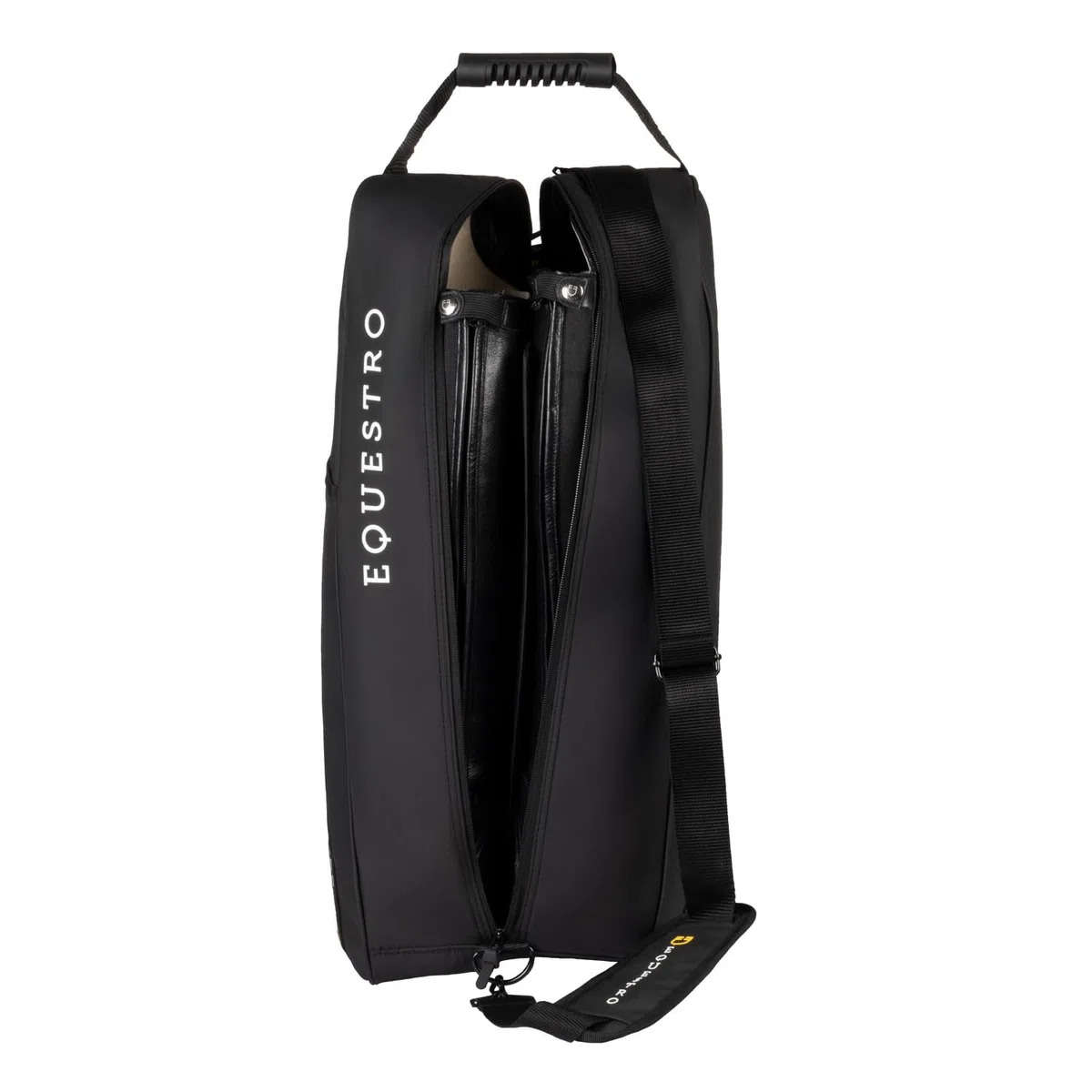 Borsa Porta Stivali e Casco, Zaino Sportivo in Tessuto Nero con Tracolla