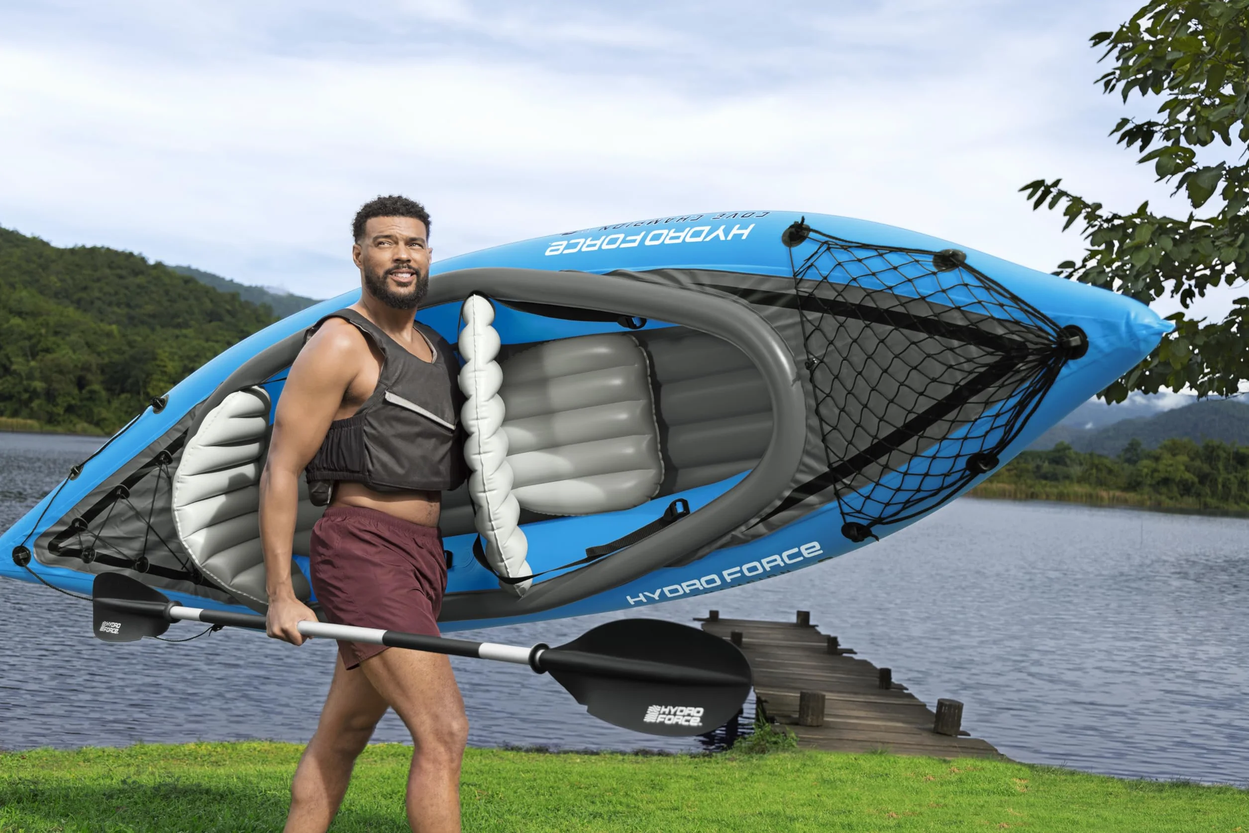 Bestway 65131 - Hydro-Force Kayak X2 Cove Champion 3,31 m x 88 cm Unisex Adulto