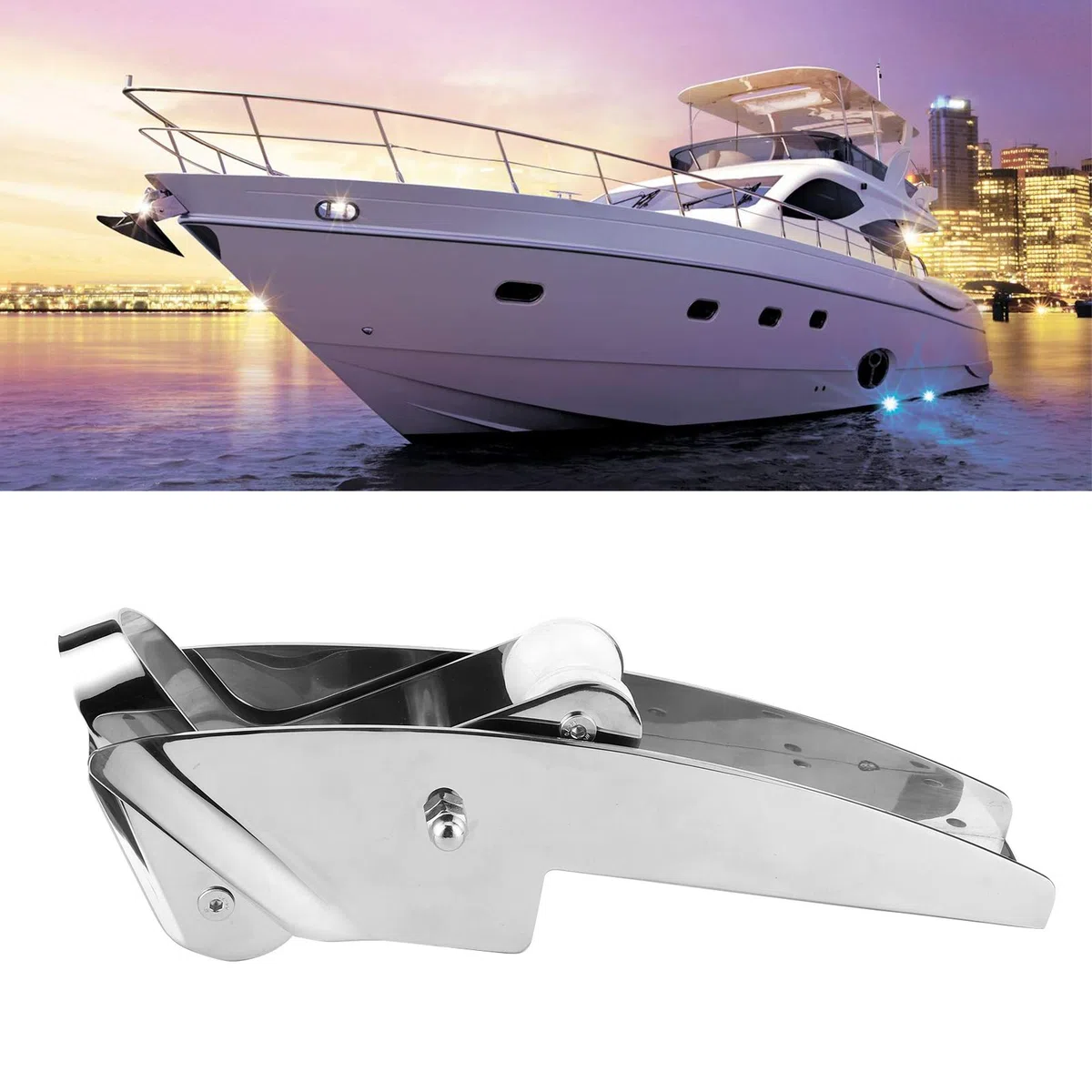 Rullo Di Ancoraggio Di Prua, Supporto Per Ancora Musone di prua per barche Acciaio inossibile 316 7,5-15 kg (420 mm/16,5 pollici) Musone Di Prua per accessori nautici