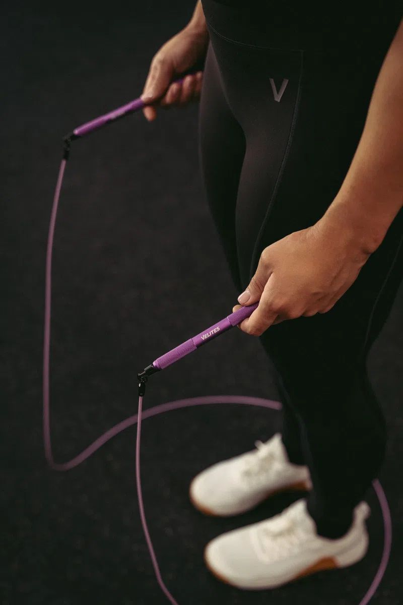 Velites Cyclone Jump Rope Comba Ultralight | Design Premium per Doppie Unders e CROSSOVERS | Manico rimovibile e sistema a 360°