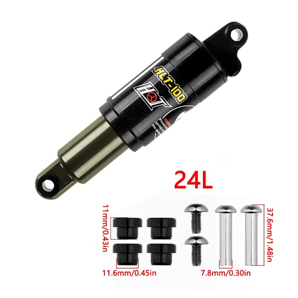 Ammortizzatore per molle dell'olio per bicicletta, 750/850/1000 LBS, ammortizzatore posteriore per bicicletta, 125 mm/150 mm/165 mm/185 mm (165 mm, 1000 lBS)