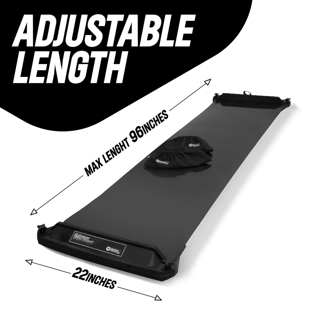 Better hockey Extreme hockey Slide Board | Dimensioni 243,8 x 55,9 cm | ti aiuta a Win the Race to the Puck | viene fornito con 3 paia di Slide Board Booties; piccolo, medio e grande | borsa per il