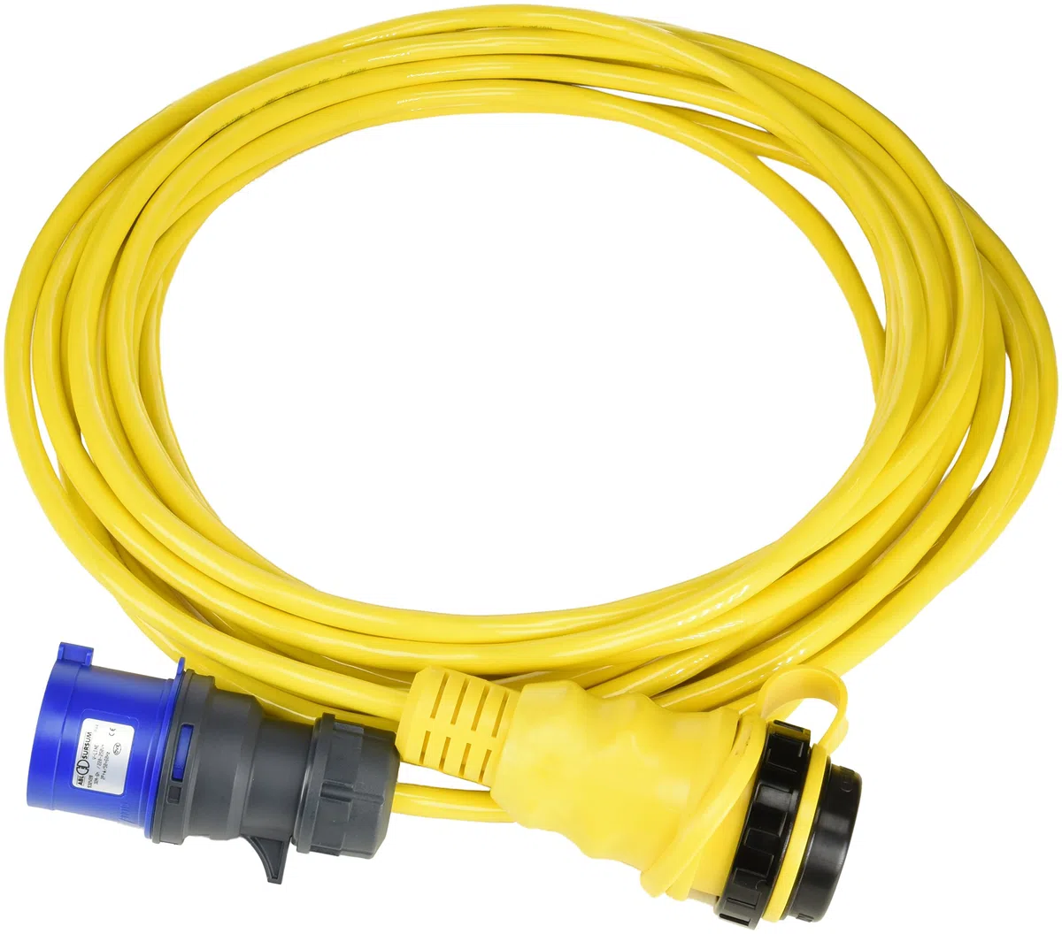 Marinco 15M32AXP - Cavo elettrico con connettore di alimentazione, colore Giallo, 15 m