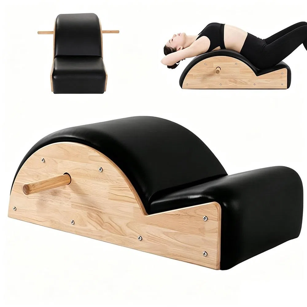 PU e legn Correttore per Colonna Vertebrale Pilates, Pilates Spine Corrector, Fitness Arc Lettino da Massaggio per Spine Supporters, per Colonna Vertebrale, Equilibrio, Rafforzamento Esercizi