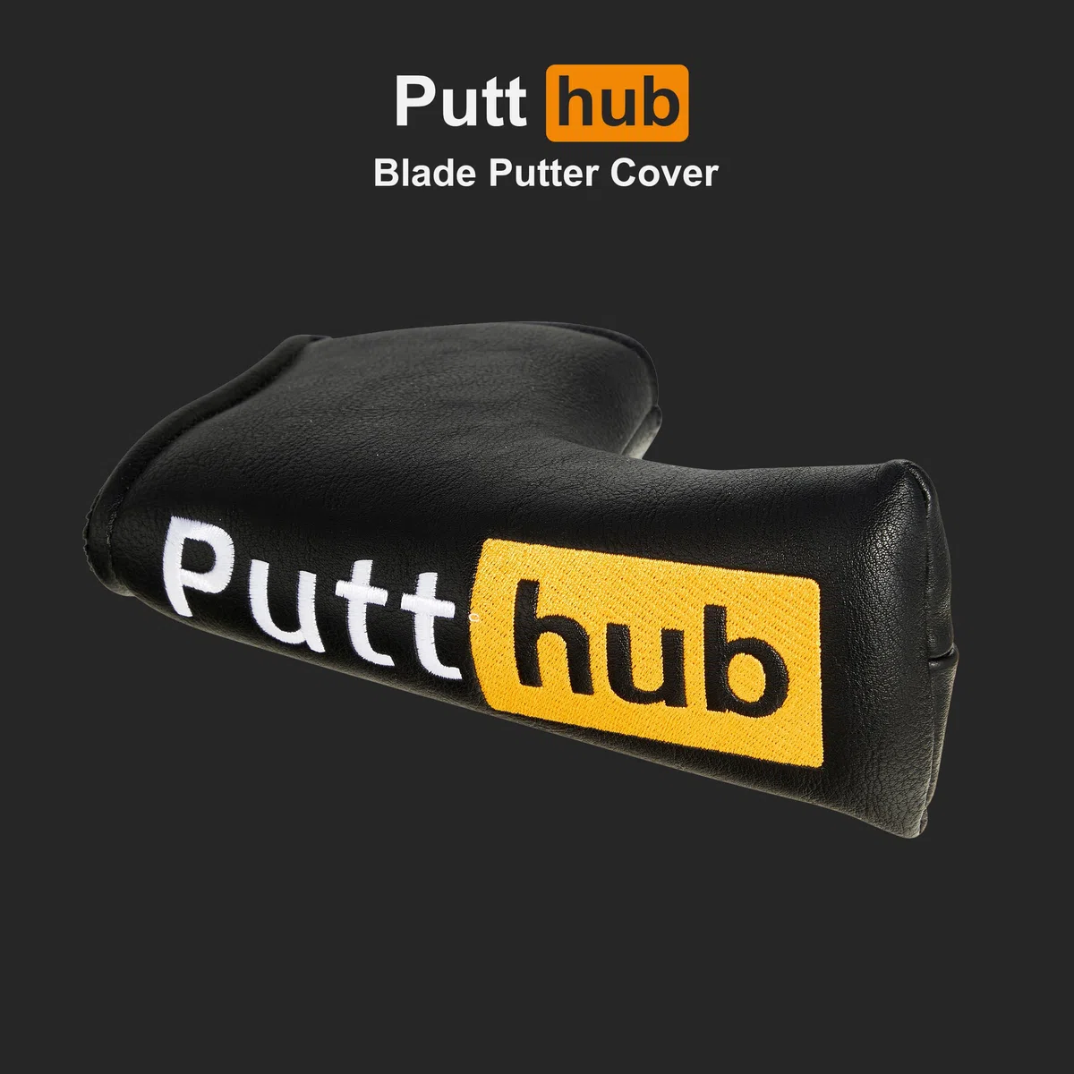 Shanker Golf Putter Cover - PuttHub - Divertente copertura per putter con lama in pelle PU di grado Tour - Copritesta divertente per mazze da golf - Regalo scherzoso per golfisti - Idea regalo per
