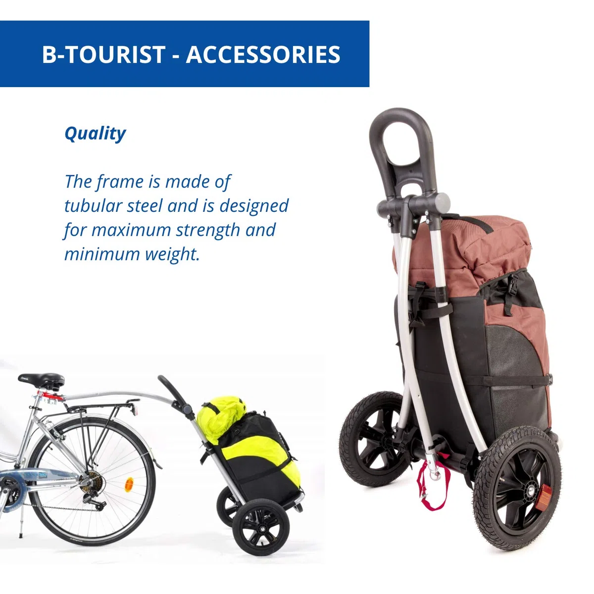 b bellelli B-Tourist - Bicycle Transport Trolley - Payload 25 kg - With Bag