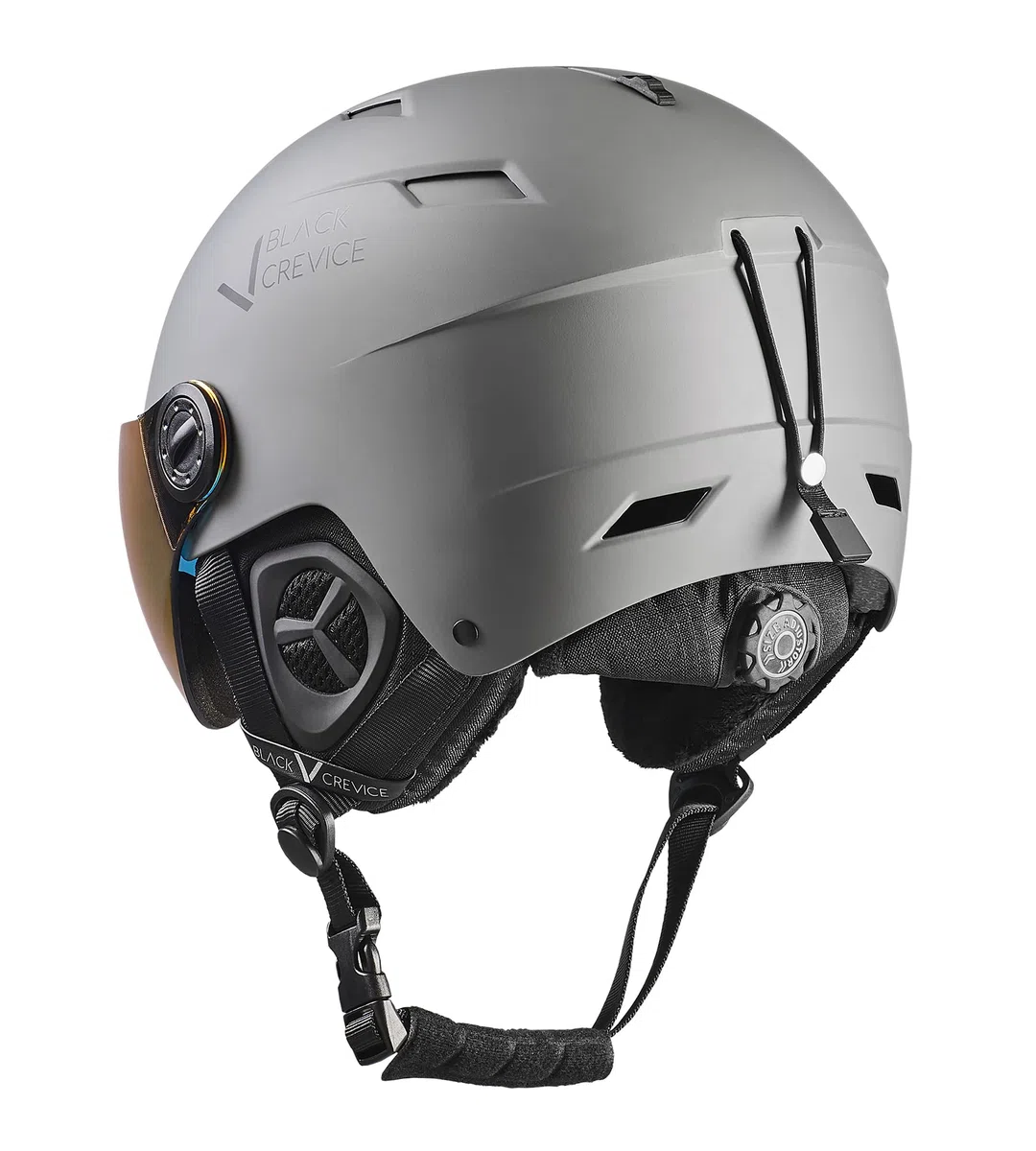 Black Crevice Kirchberg, Casco da Sci Traspirante Unisex di Alta Qualità, Con Aperture di Ventilazione, Personalizzabile