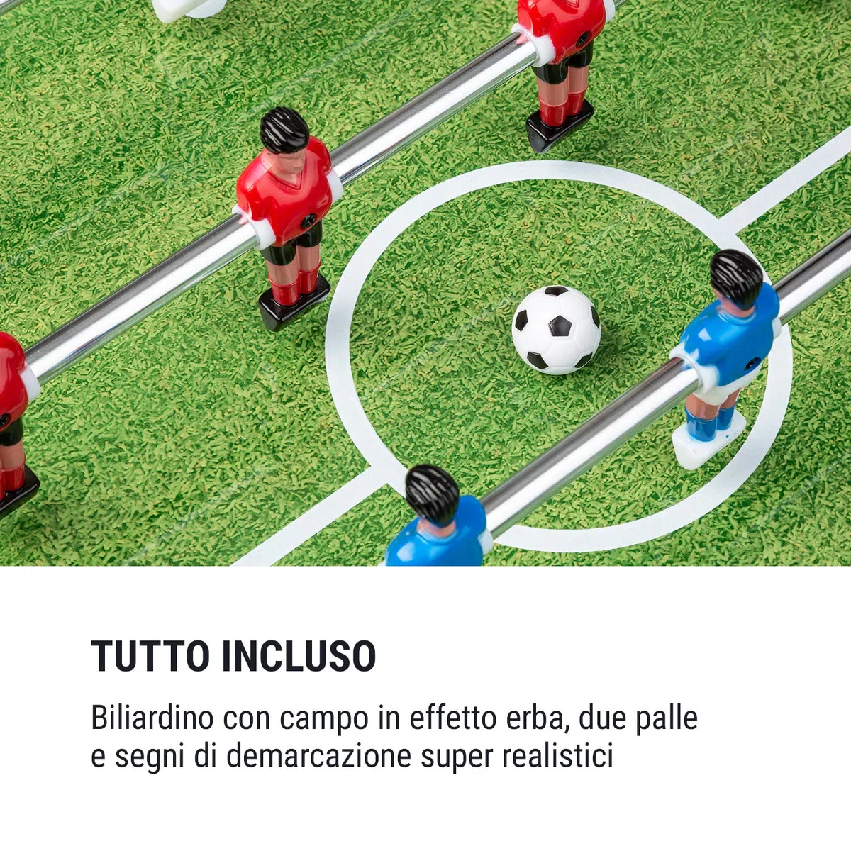 Klarfit Spin 2 in 1 - Calcio Balilla e Tavolo Multigioco Adulti, Biliardo: 105x58 cm, Rivestimento Verde, Biliardino, Accessori Inclusi, Tavolo da Gioco Rotante per rapido Cambio Gioco