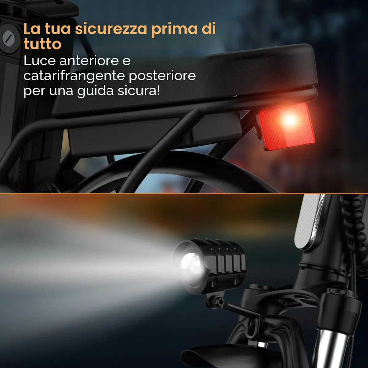 URLIFE Bici Elettrica, 14" Bicicletta Elettrica Pieghevole con 3 Modalità di Guida, Batteria Rimovibile 48V 7.5Ah Autonomia di 60 km E-bike da per Adulti e Adolescenti
