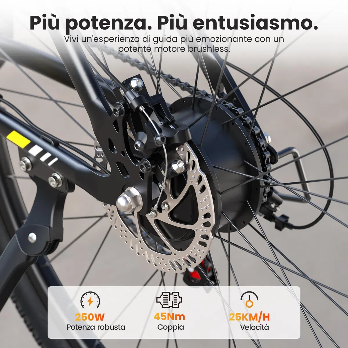 Touroll Bicicletta Elettrica, U1 26"/29", Autonomia di 65km, mountain bike elettrica, Motore 45 NM, Batteria Rimovibile 13Ah