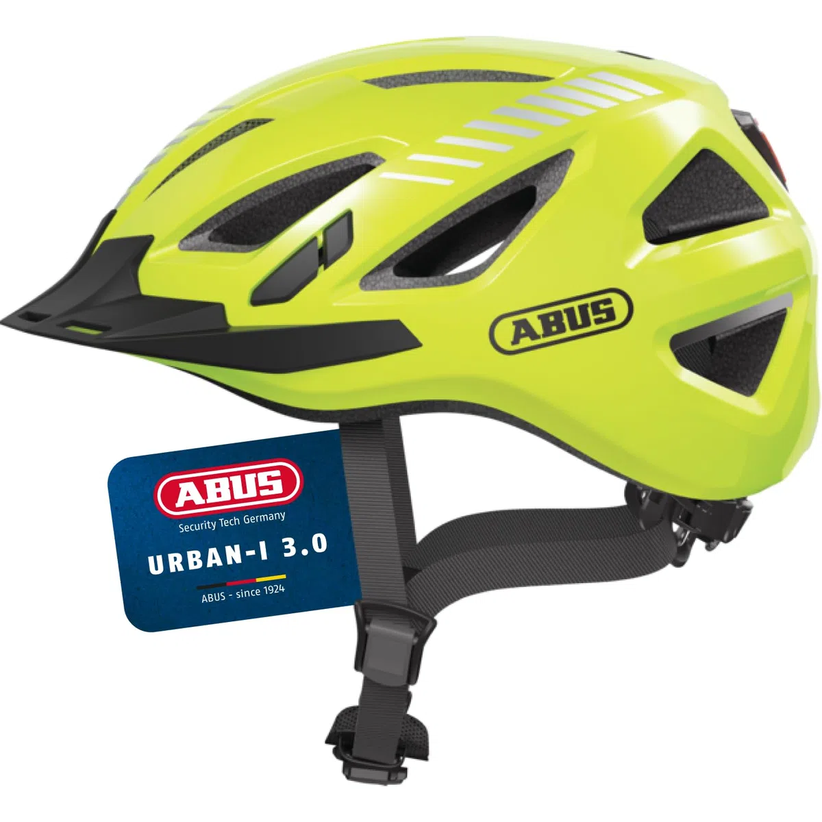 ABUS Urban-I 3.0 city helmet - casco da bici con luce posteriore, visiera e chiusura magnetica - per uomini e donne