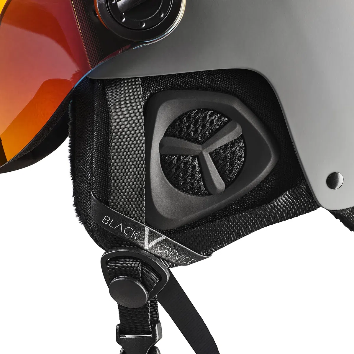 Black Crevice Kirchberg, Casco da Sci Traspirante Unisex di Alta Qualità, Con Aperture di Ventilazione, Personalizzabile