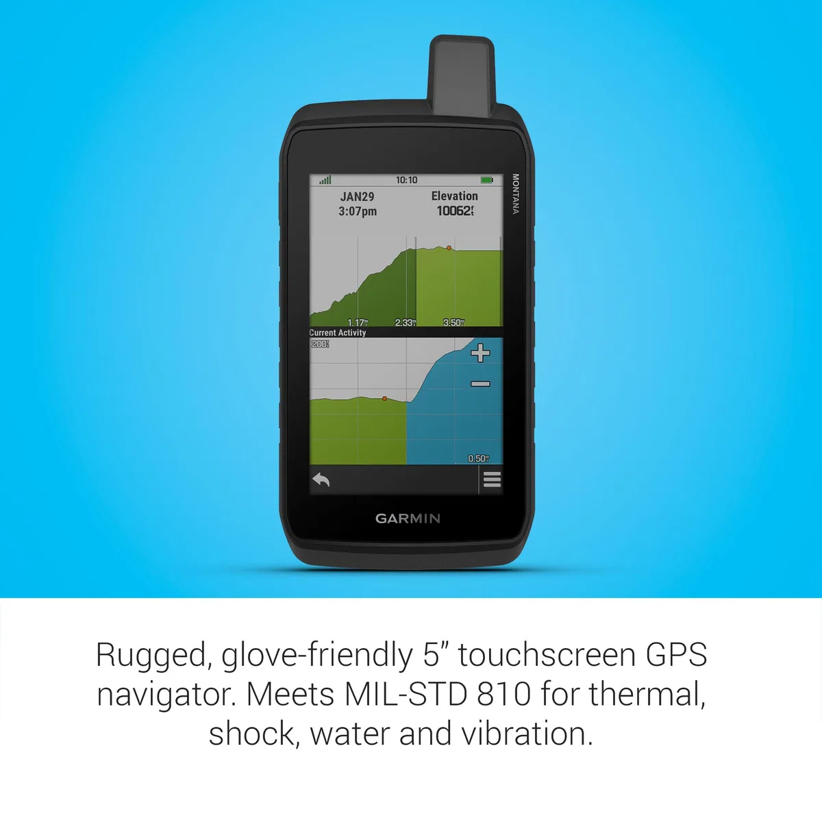 Garmin Montana® 710, Rugged GPS Handheld Navigator with Large 5-inch Glove-Friendly Touchscreen, Satellite Imagery and Maps for Routing on Roads and Trails