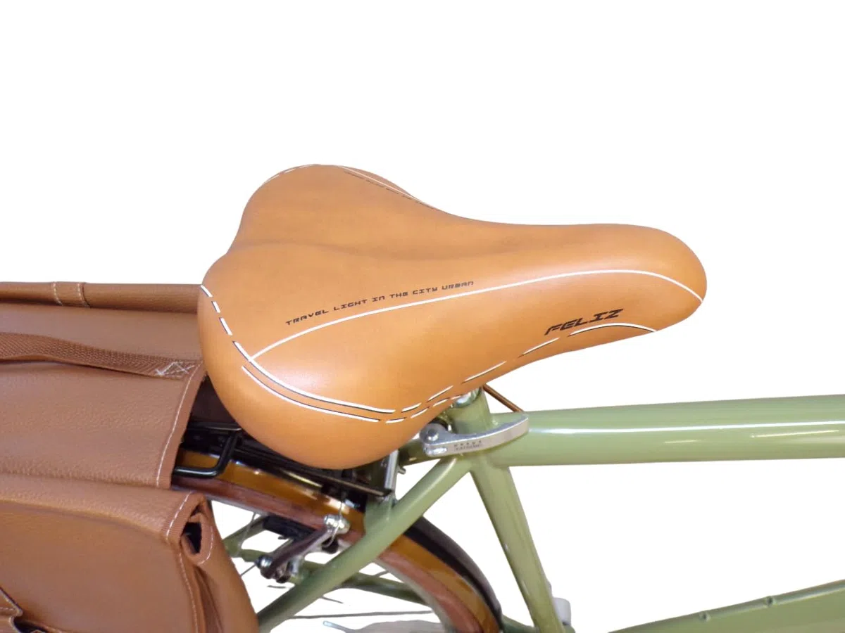 bicicletta uomo bici da passeggio city bike 28'' vintage con borse laterali cambio 6 velocita'.