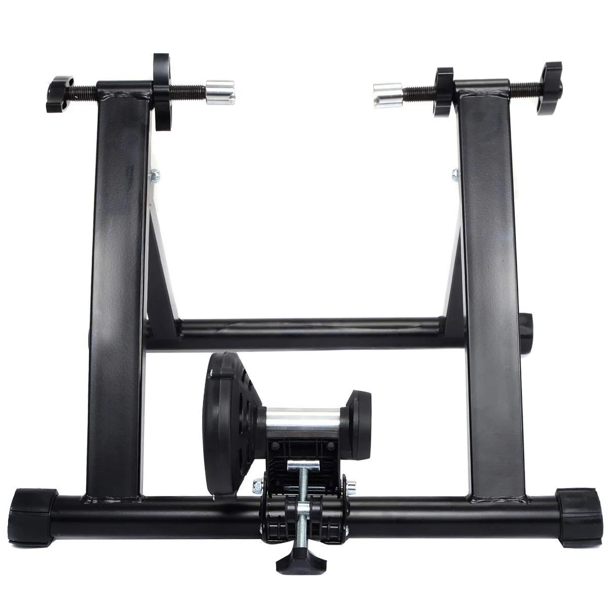 COSTWAY Rullo per Allenamento Bici, Addestramento Bicicletta a Casa, Pieghevole e Regolabile, Carica Max 150kg, Nero