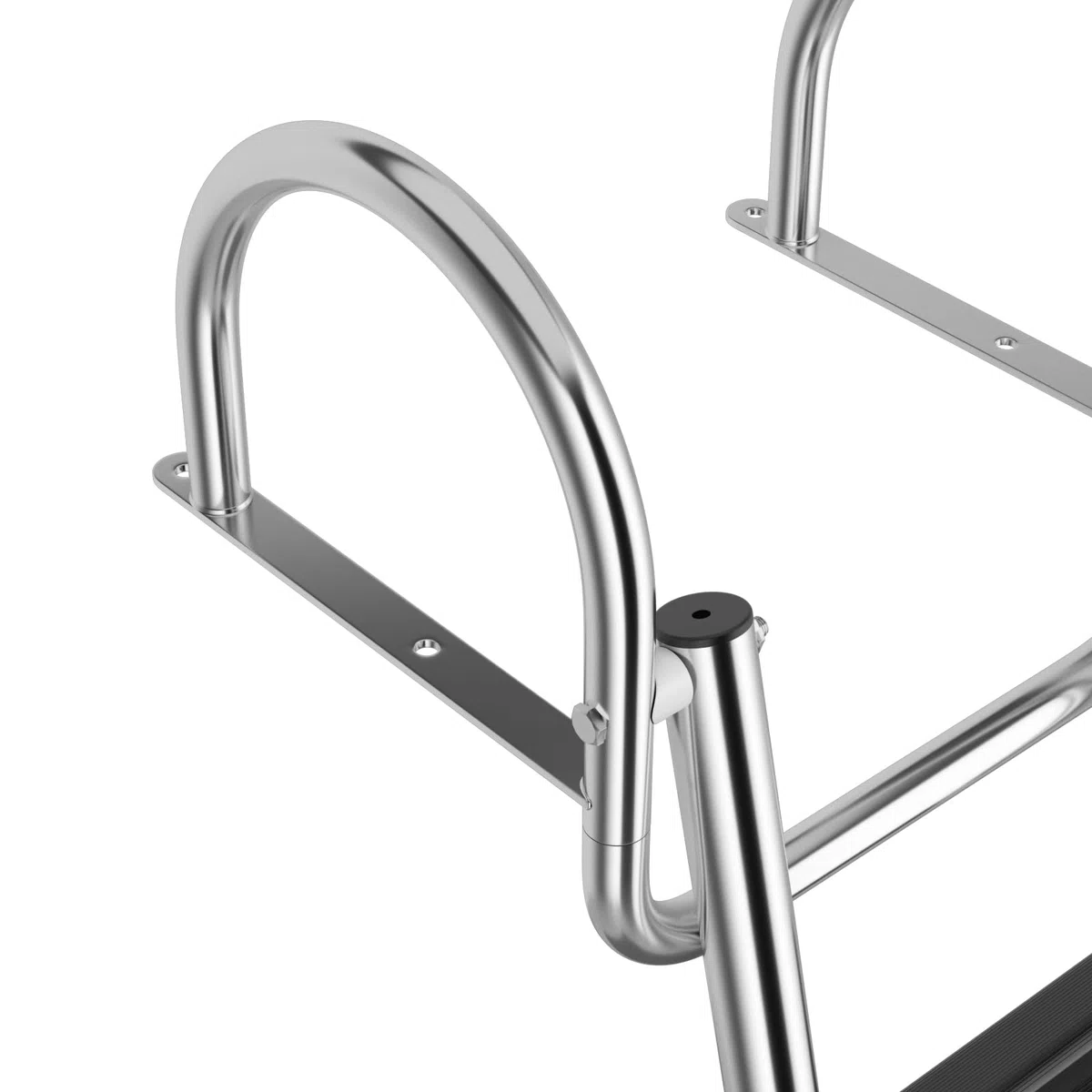 SOARS Scaletta da piscina pieghevole, 4 gradini, in acciaio inox, telescopica, con corrimano e gradini antiscivolo, scala in acciaio inox fino a 227 kg, portata posteriore