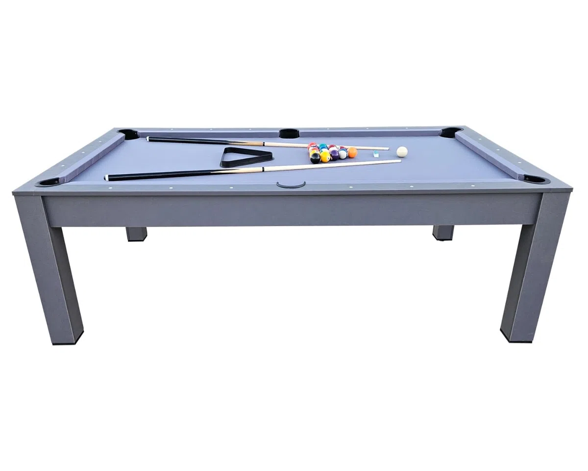 NG Biliardi - Biliardo Giunone (226 cm) - Multifunzione, Tavolo da Pranzo e Ping Pong con Piano di Trasformazione Incluso, Design Moderno, Accessori Completi