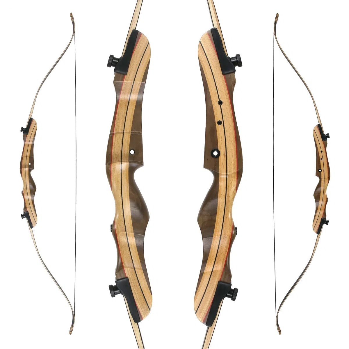 Set speciale Wild Honey – Take Down – 68 pollici / 32 lbs – Arco ricurvo per principianti; ottimo arco per principianti, arco per principianti per adulti e giovani nel tiro con l'arco, tiro con l'arco