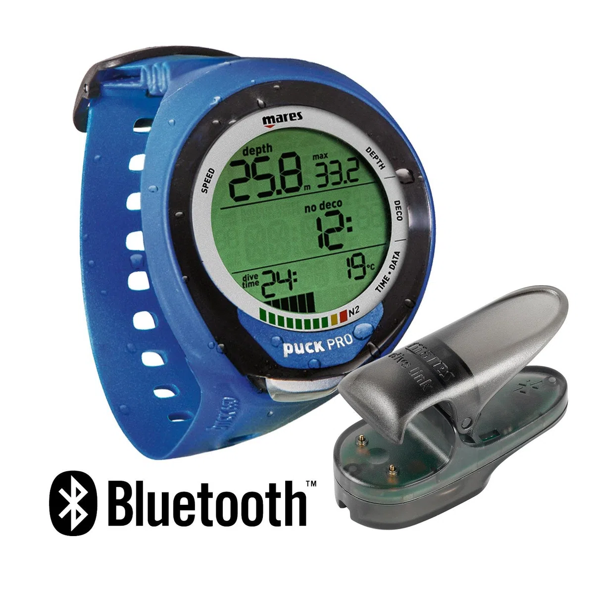 Mares Puck Pro Plus Deep Blue Spar Set con bluelink Interface