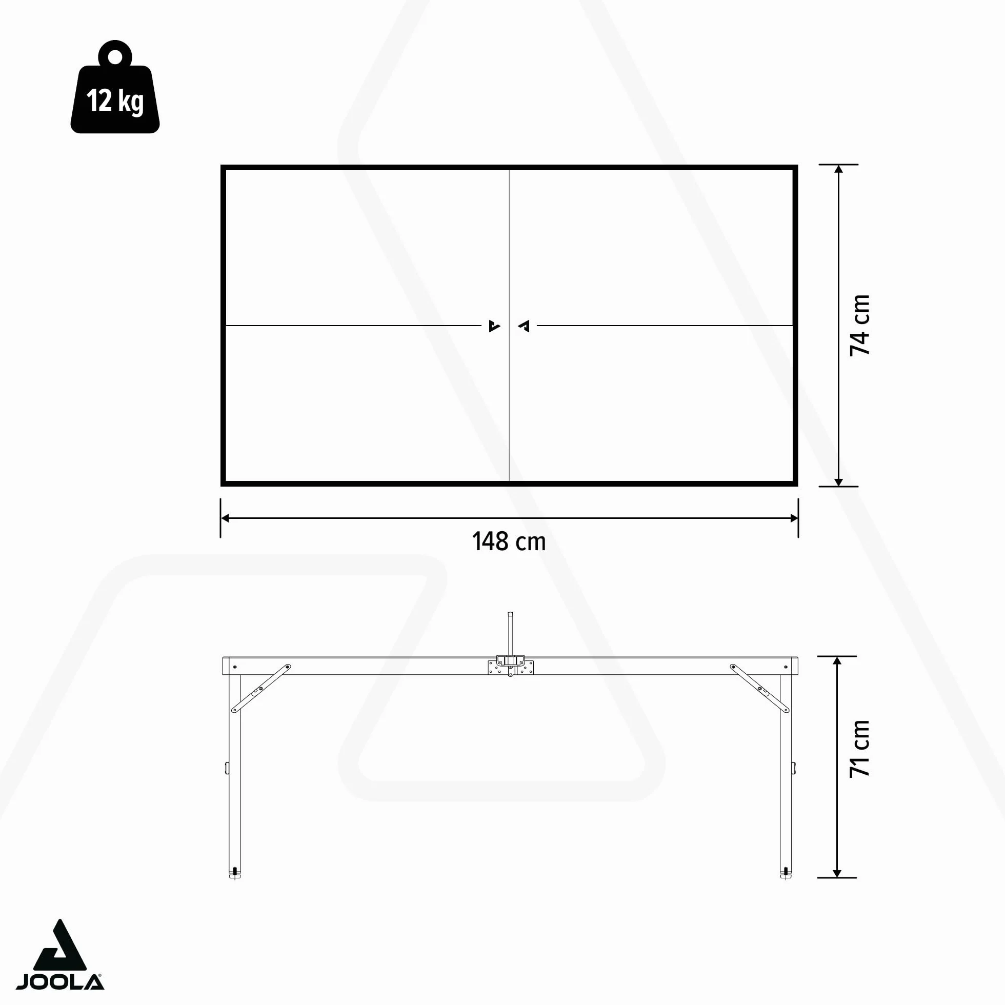 JOOLA Midsize FA-X - Tavolo da ping-pong compatto per interni