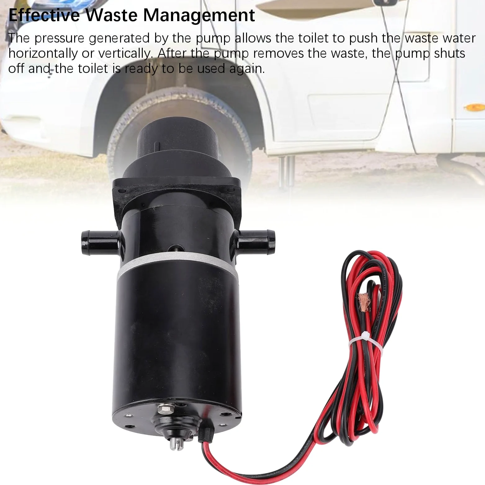 KIMISS Pompa Trituratrice Elettrica per WC Marino - Kit di Ricambio per Gruppo Motore 12V Serie 37010, Ideale per Barche e