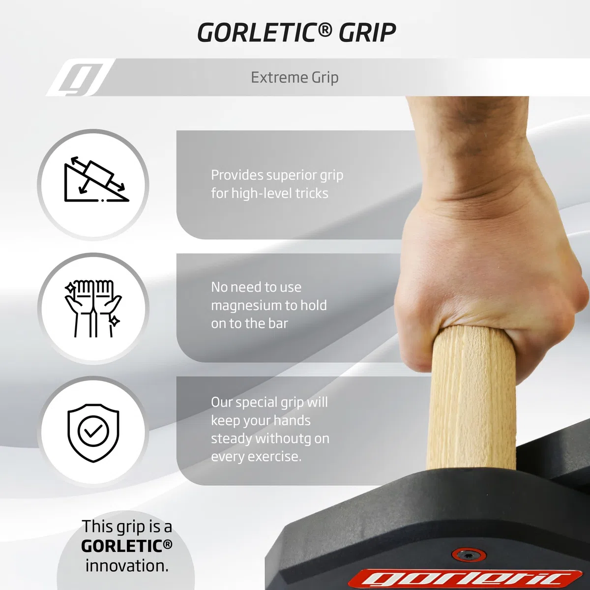 LowFit PRO Gorletic Calisthenics Parallettes - Parallele da ginnastica, facile da trasportare, testato dall'atleta, design magnetico di qualità.