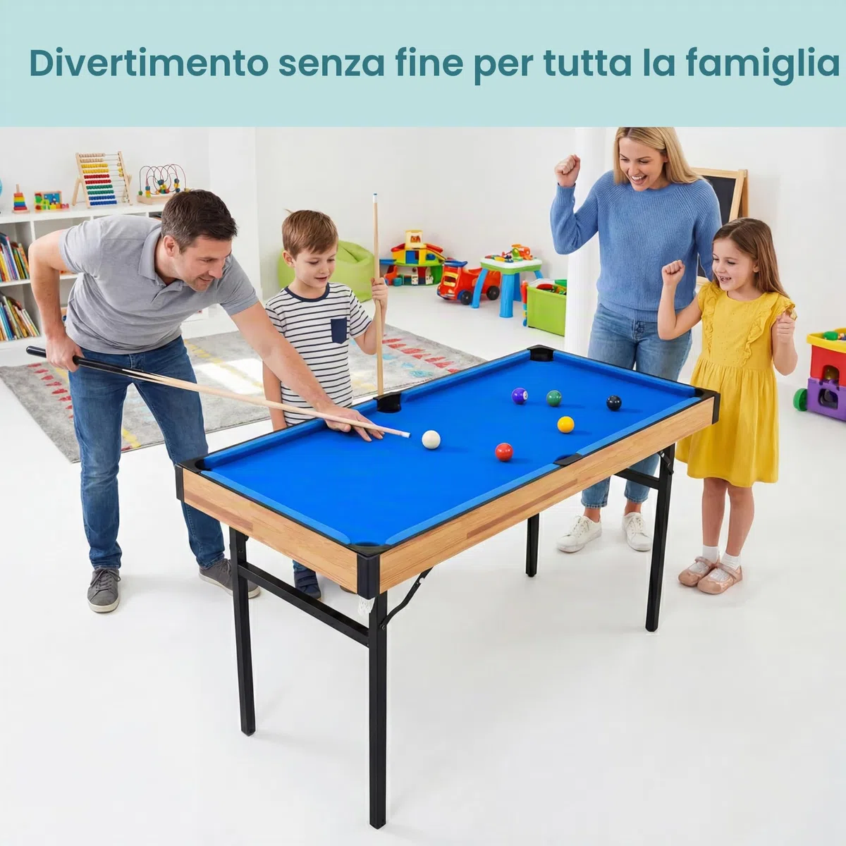SereneLife Tavolo da Gioco 2 in 1 con Calcio Balilla Professionale Hockey ad Aria Calcio Balilla con Palline, Mazze e Dischetti per Casa