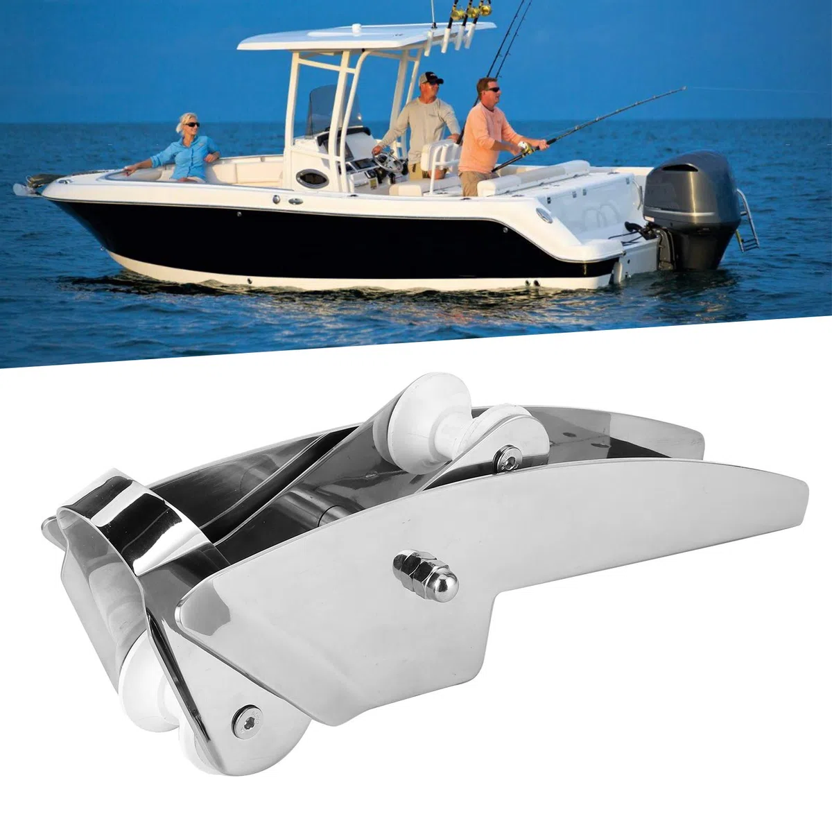 Rullo Di Ancoraggio Di Prua, Supporto Per Ancora Musone di prua per barche Acciaio inossibile 316 7,5-15 kg (420 mm/16,5 pollici) Musone Di Prua per accessori nautici